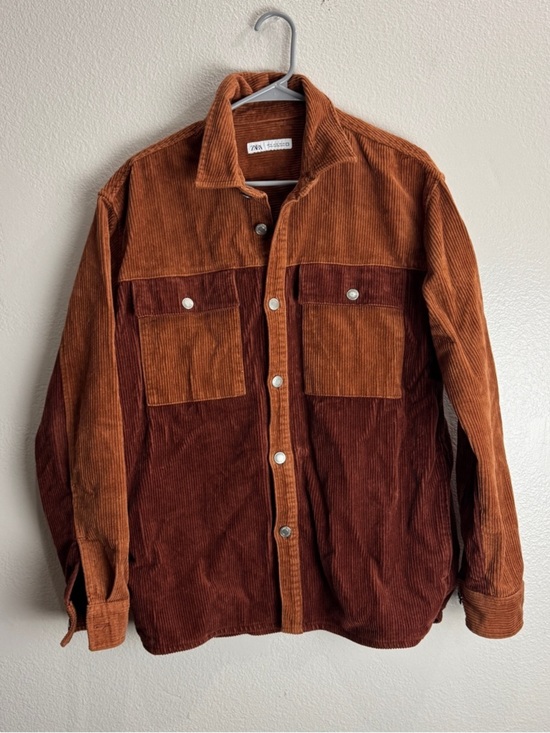 Zara Other - Zara Corduroy Button Up Shirt Jacket Size Medium